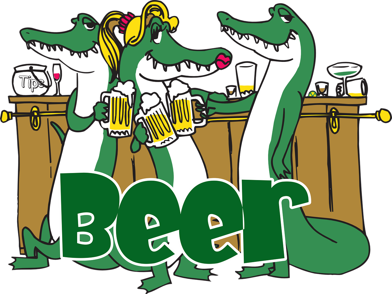 Beer Taking Drink Craft Crocodiles  - Tonygym / Pixabay